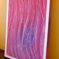 Vie en rose - acrylique sur toile - 70x50cm